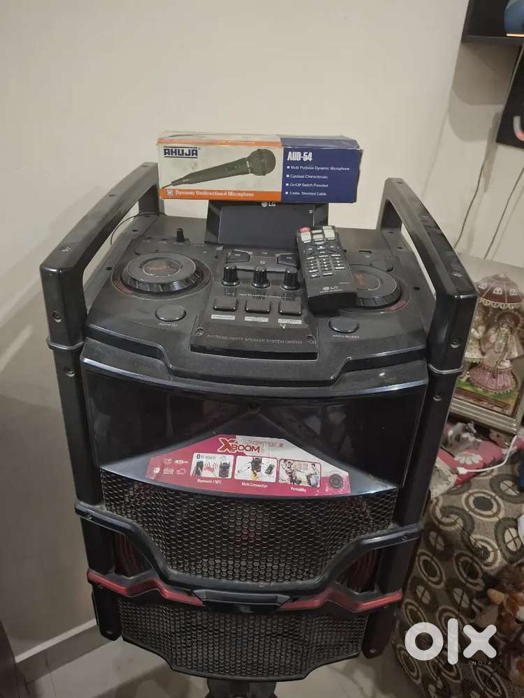 LG XBoom Music System with mic and stand