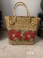 Flower Jute Piknik Bag