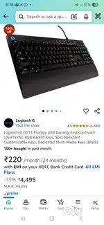Logitech G213 Gaming keyboard