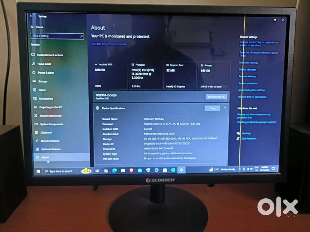 Computer with LED keyboard and mouse, upgraded audio player and table