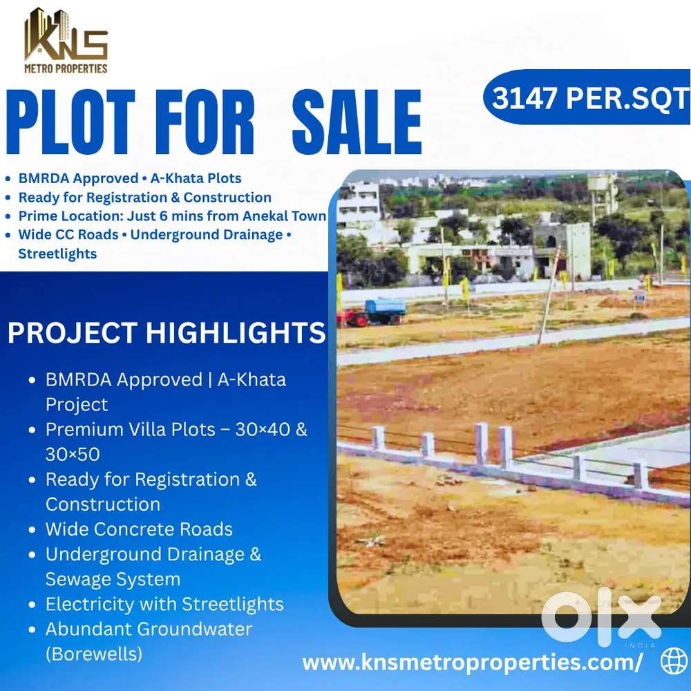 Premium plot for sale Anekal