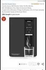 Havells Gracia FAB Alkaline Water Purifier (Black), RO+UV+Alkaline, Ho