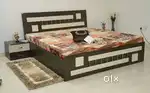 Today off buy new double bed with box bed -6999/- EMI bhjak