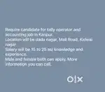 Openings for tally operator and accountant in kanpur
