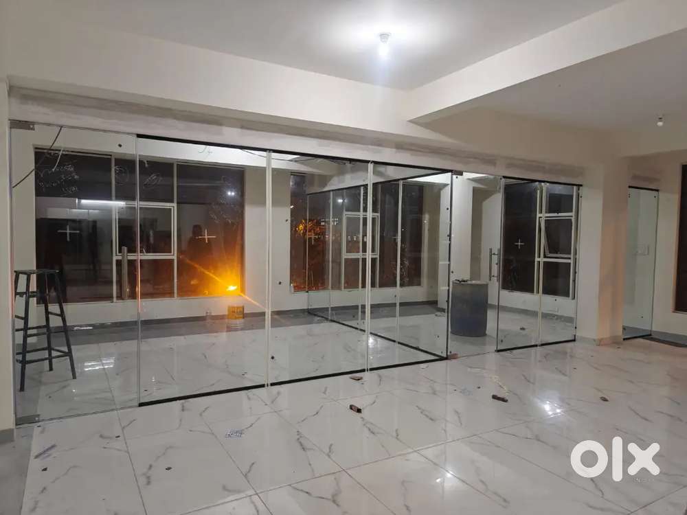 Brand new toughened glass partition work