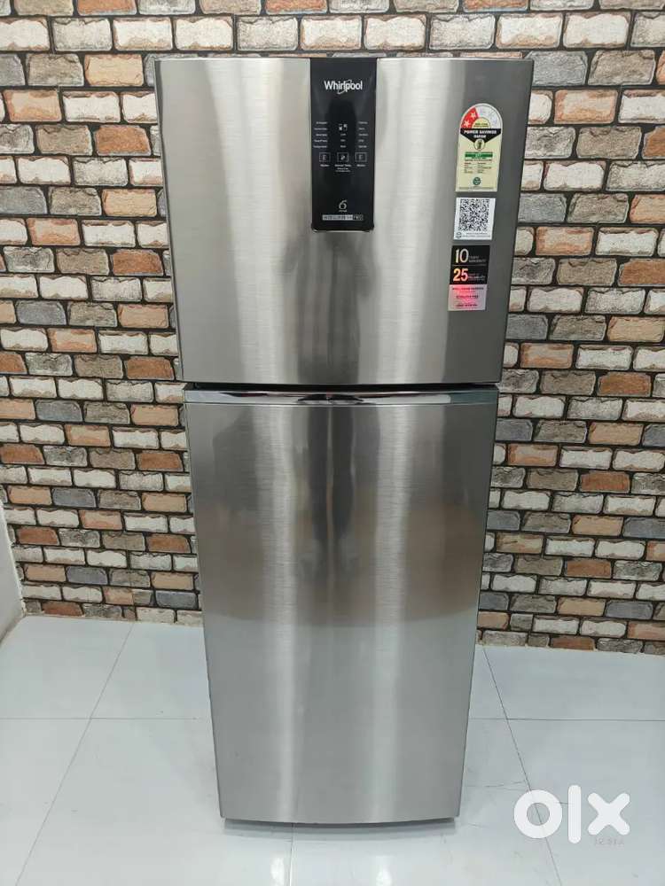 Whirlpool chrome 250 liters double door refrigerator with free shippin