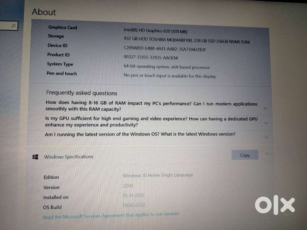i3-7th generation, 8 gb ram, 1 tb hard disk