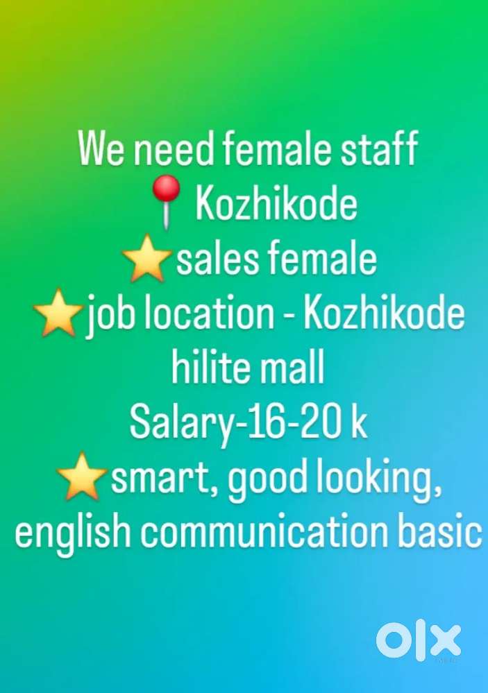 Sales/ hilite mall, female