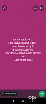 I am A car driver