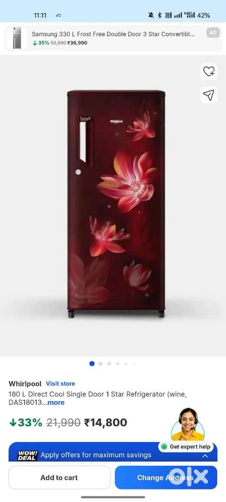 Whirlpool Freeze 180 ltr