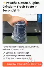 Potable Powerful Coffee & Spice Grinder – Fresh Taste in Seconds!