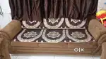 Sofa set 3 +2 +2 and also sell king size bed with bed sheet