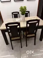 6 seater marble too dining table
