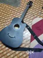 Medellin 38 Matt black acoustic guitar linden wood