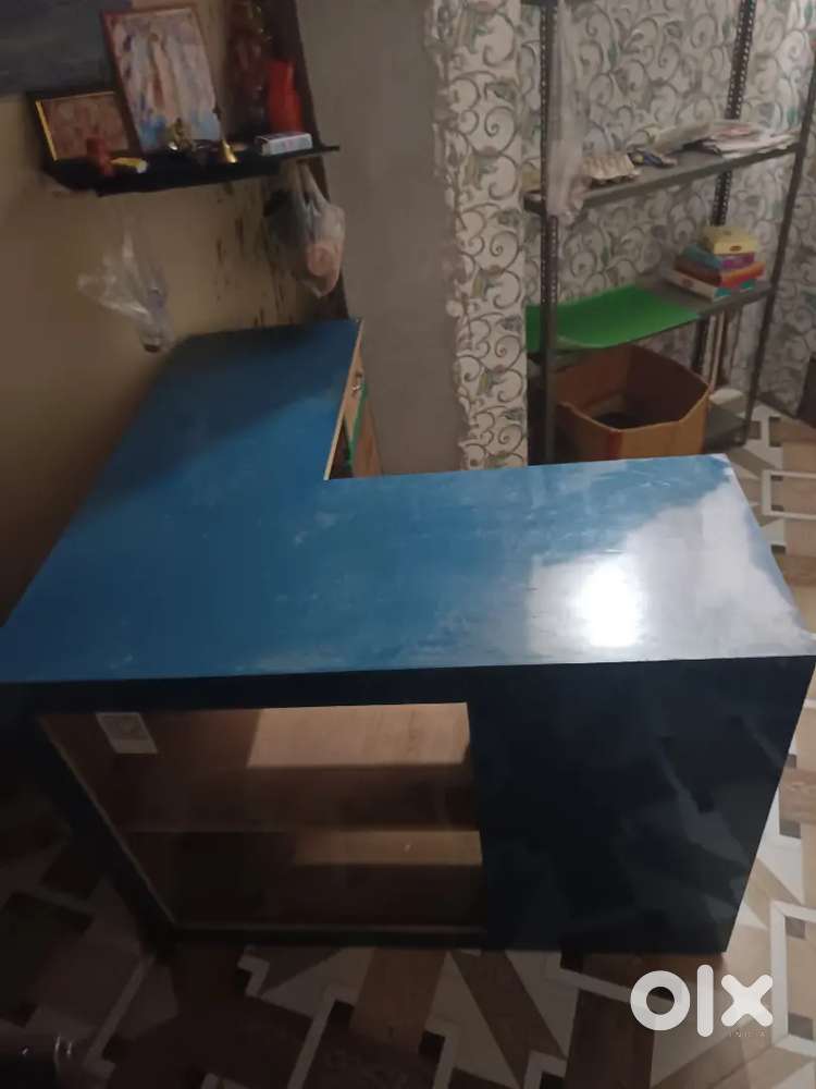 Counter  wooden with glass