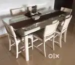 6 seater glass dining table for sale