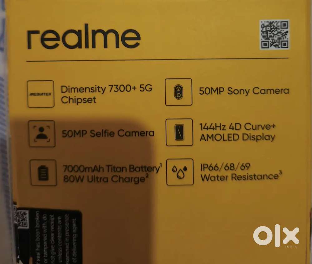 Realme 15 new ..model 8gb 128.   2 days
