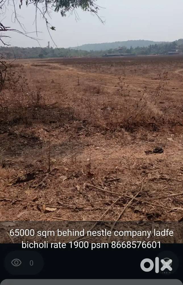Plot sale bicholi behind nestle company
