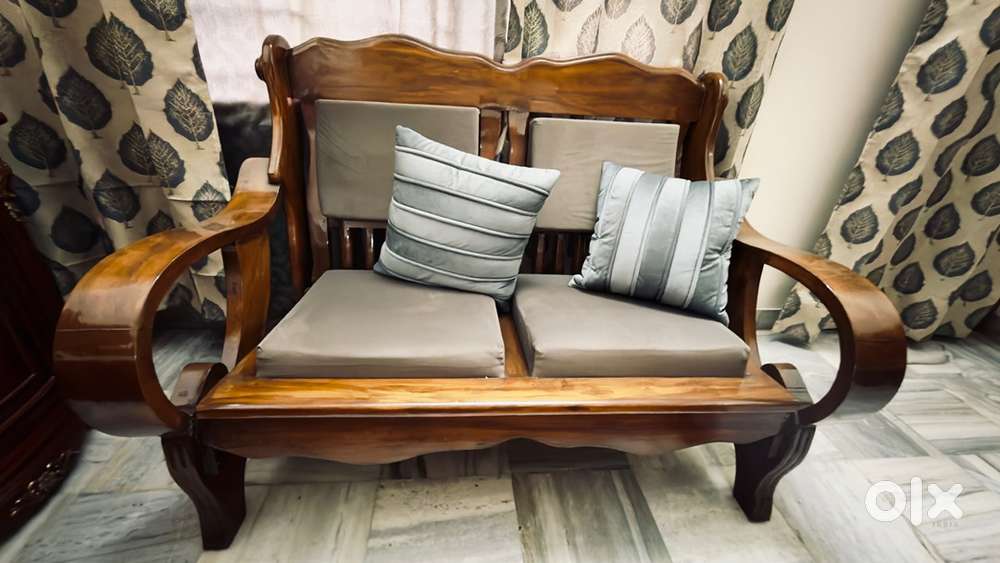 6 seater wooden chair sofa
