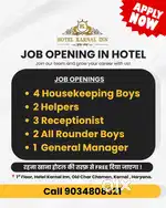 Need Cleaning Staff for Hotel