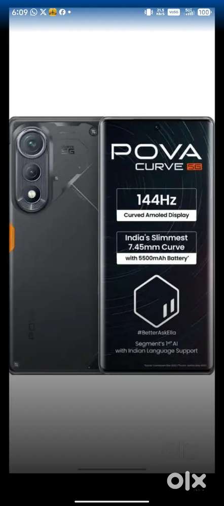 Thcno pova curve 5g good condition need to money 3mounths used