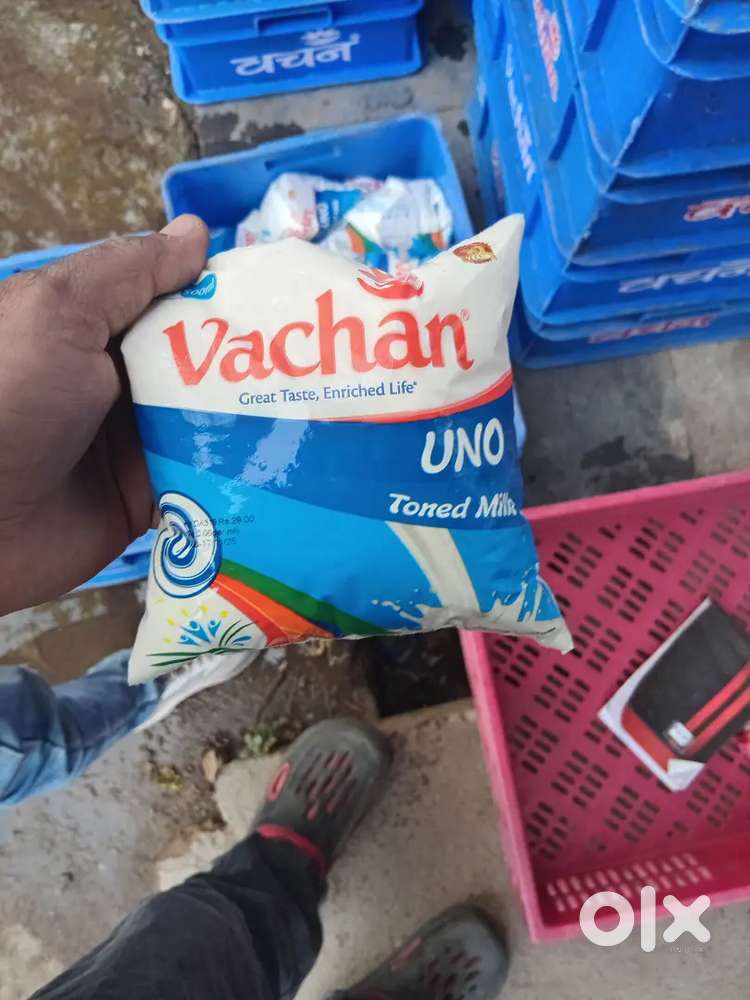 Milk packet supply ke liye ladke
