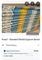POP Sheet Gypsum board