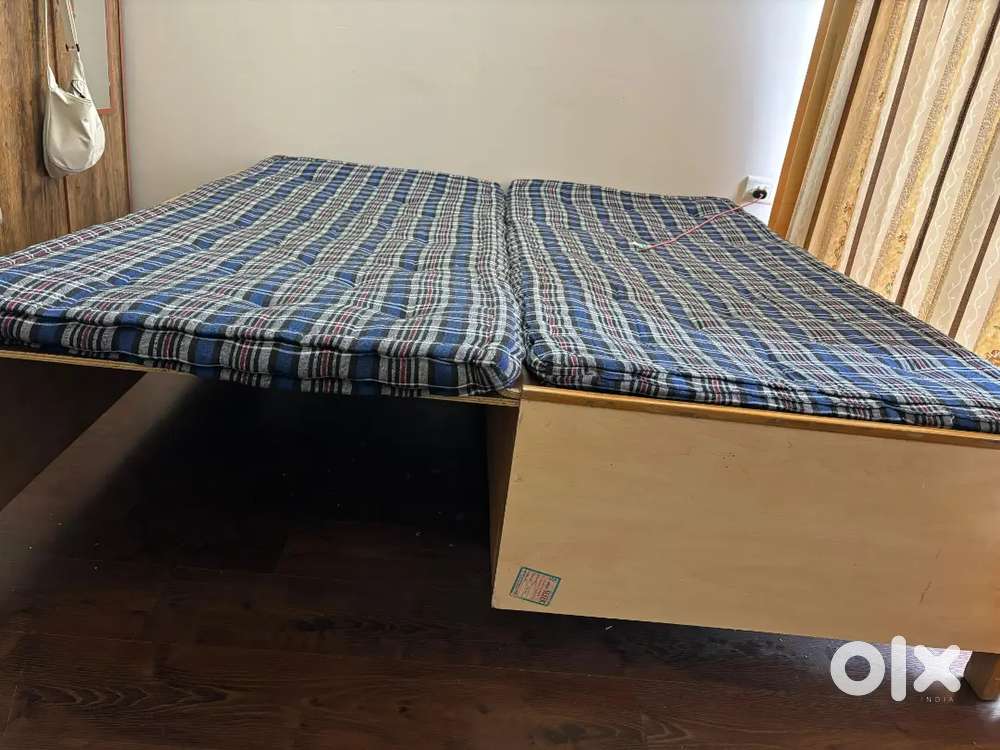 Double bed can be converted to single bed