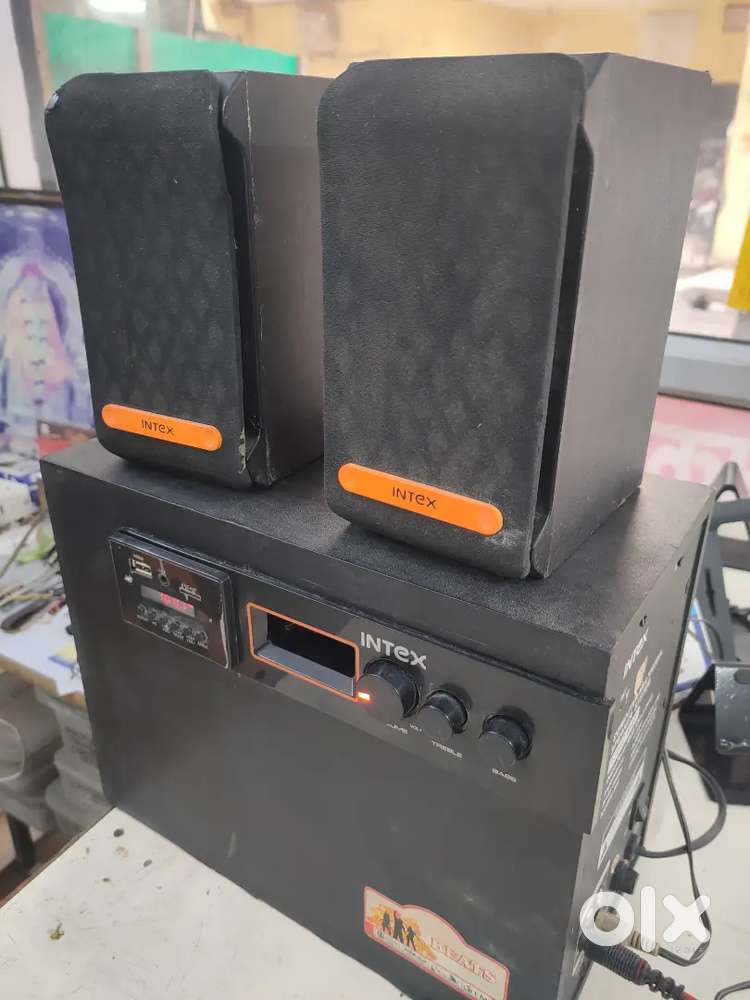 Intex 2.1 Home theatre system bluetooth 
Aux 
And usb working
