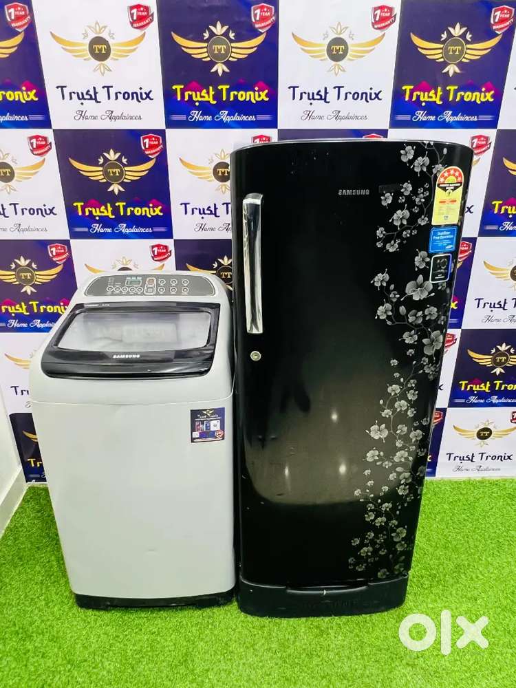 255ltr Samsung single door fridge and 6.5kg Samsung washing machine