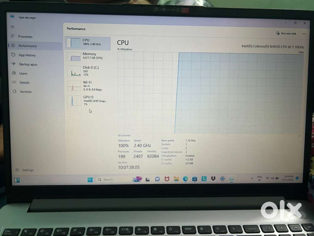 LENOVO 8 gb ram 512 gb storge