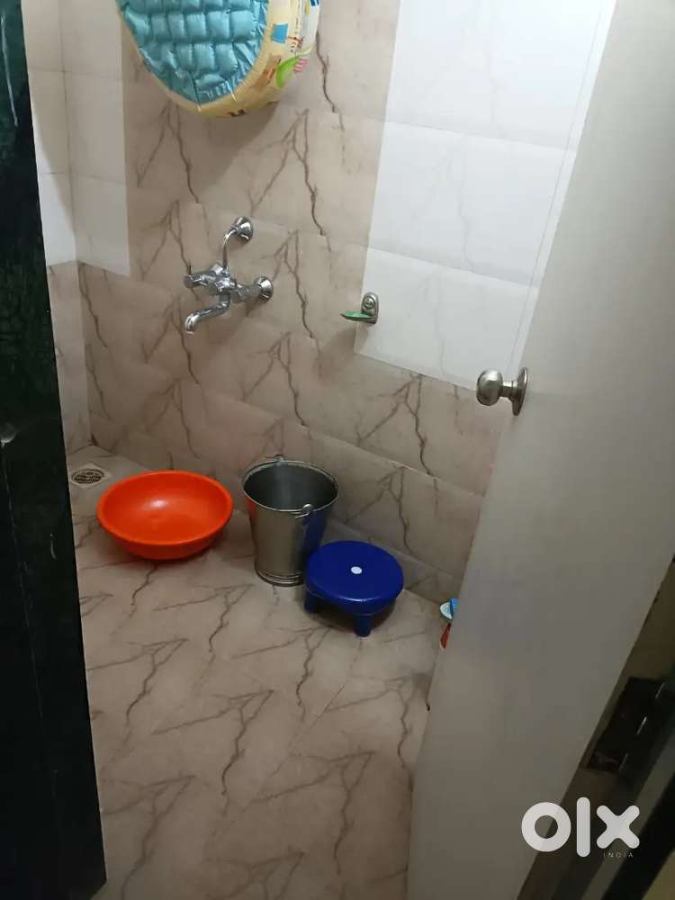 Flat rent ,kitchen trolley, bed, light geyser, inverter