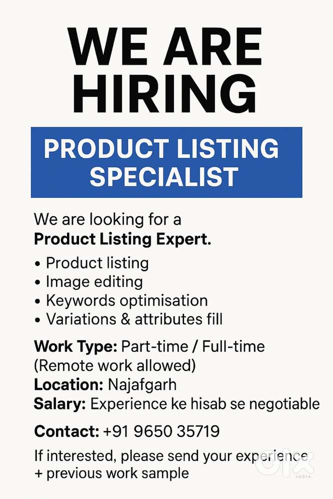 Product listing expert