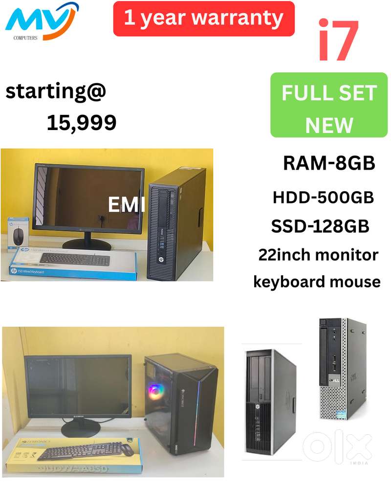 - Year Warranty  Starting @ 15,999  New Full Set  Branded CPU -