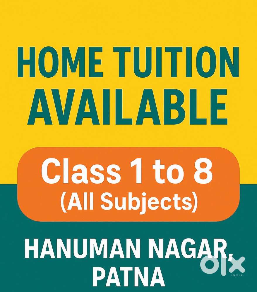 Home Tuition in Hanuman Nagar – Class 1 to 8 (All Subjects)