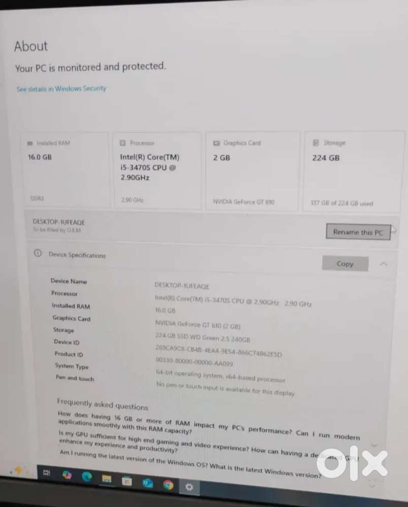 Desktop pc