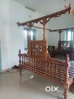 Vintage model teak wood king size cot