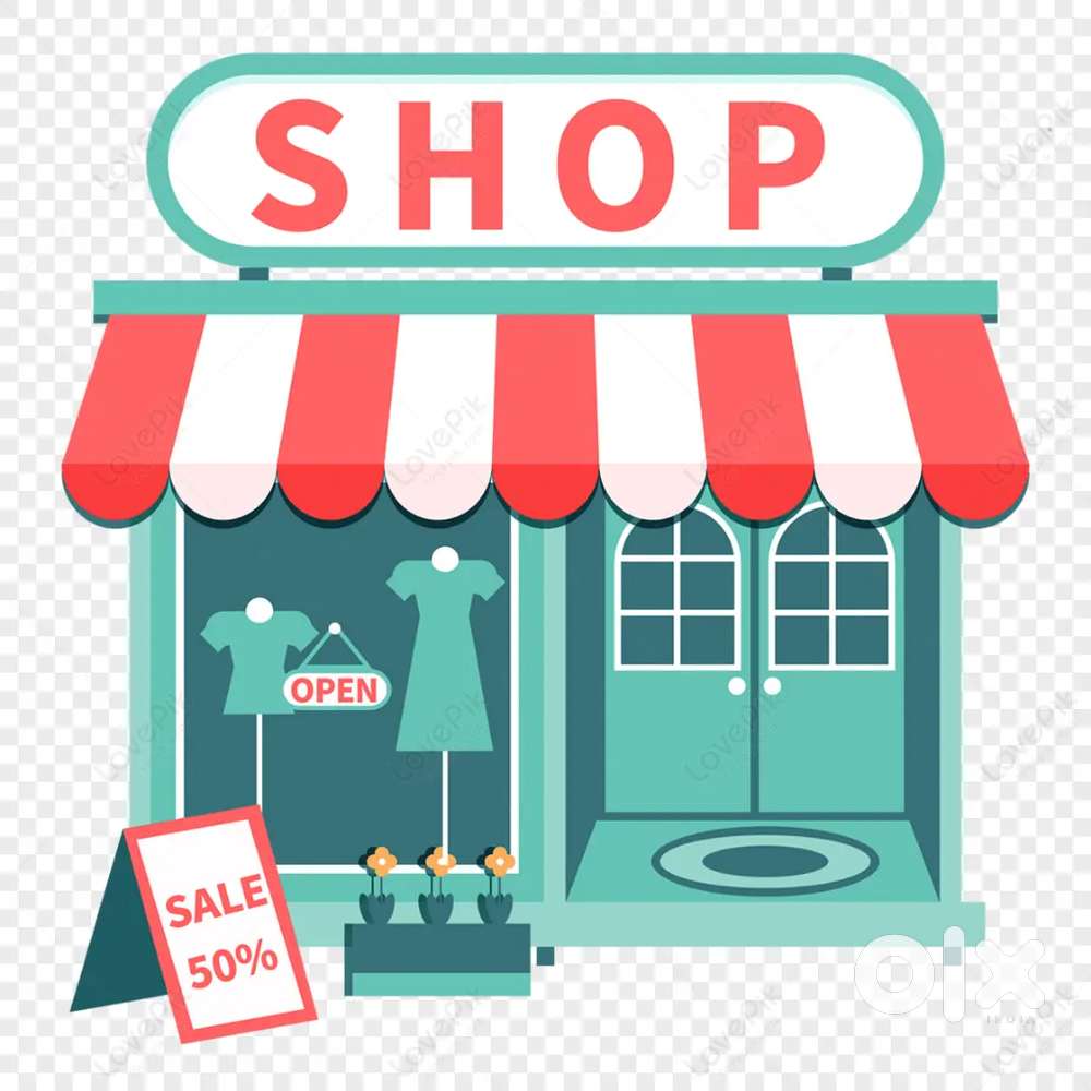 Shop for rent kutch kala road main road touch Prime location big size,