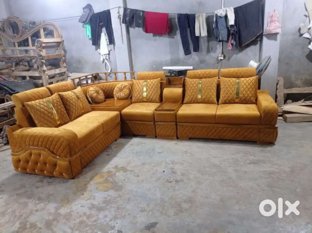 L SHAPE SOFA WITH CONSILER BOX AVAILABLE IN STARF FURNITURE