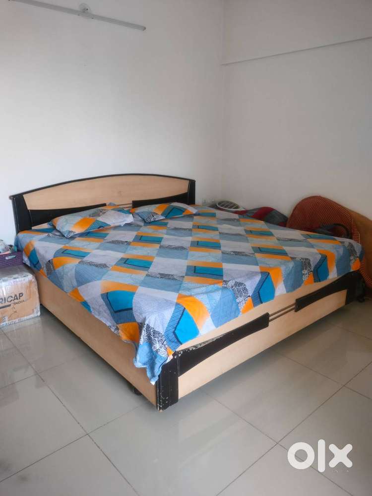 6x6 King size bed with storage with Mattress and 3+2 seater sofa