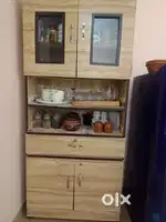 3 Door Engineering Wood Almirah & Book Shelf