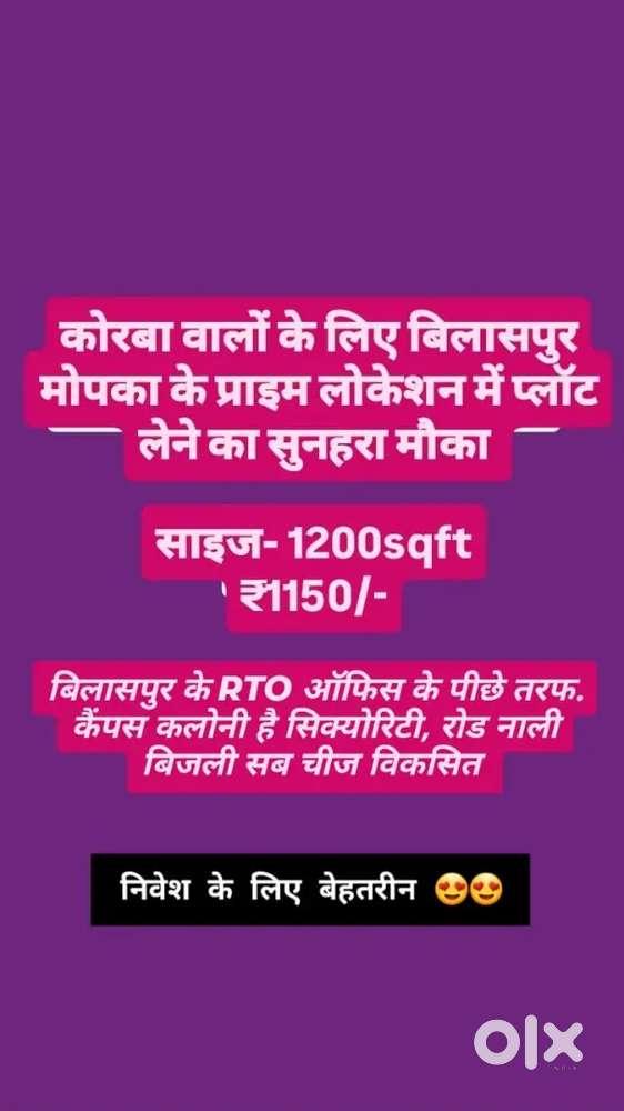 Bilaspur mopka main road plot