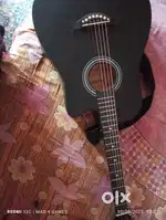 Acoustic Guitar. matt black liden wood and rosewood