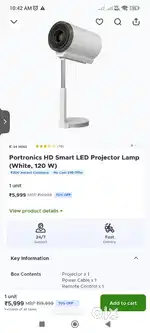 Portronics HD Smart LED Projector LampBeem 520