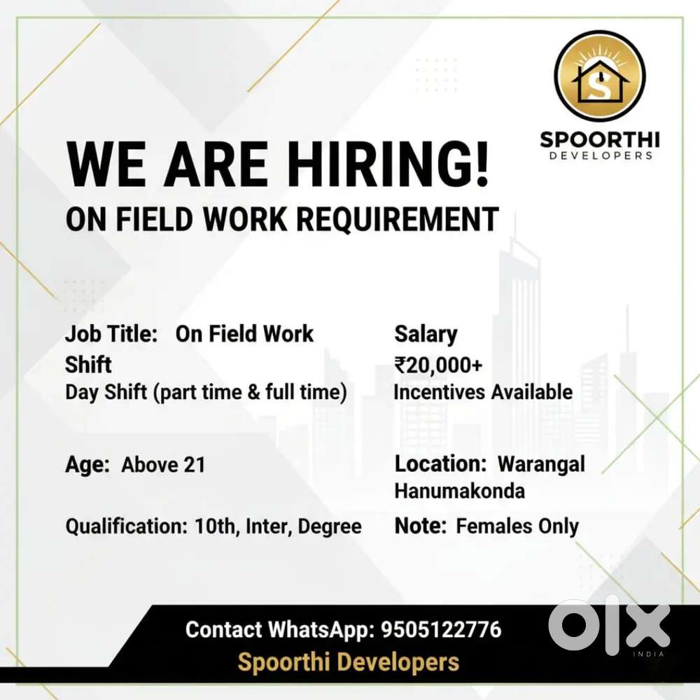 On field work in warangal Hanamkonda kajpet