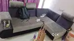Sofa and dining with 4 chair also one three door ward robe
