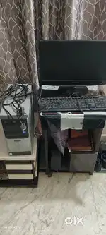 Computer with keyboard ups and cpu