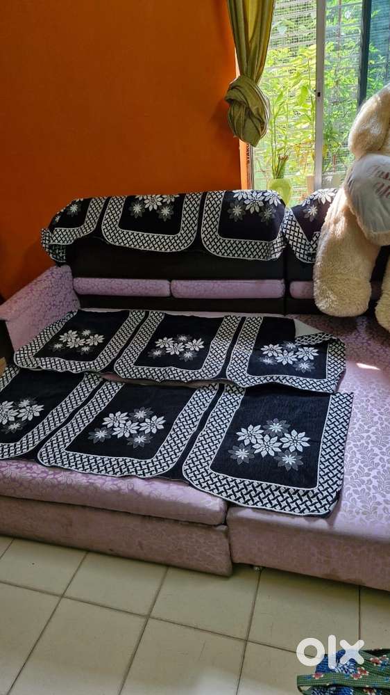 L shape sofa cum bed