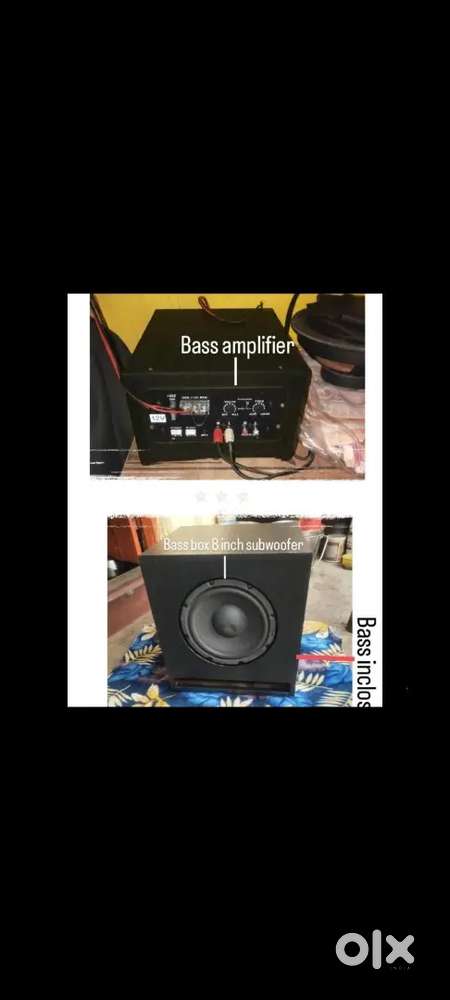 8 inch subwoofer with bass amplifier