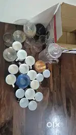 Glass cups and ceramic cups in good quality